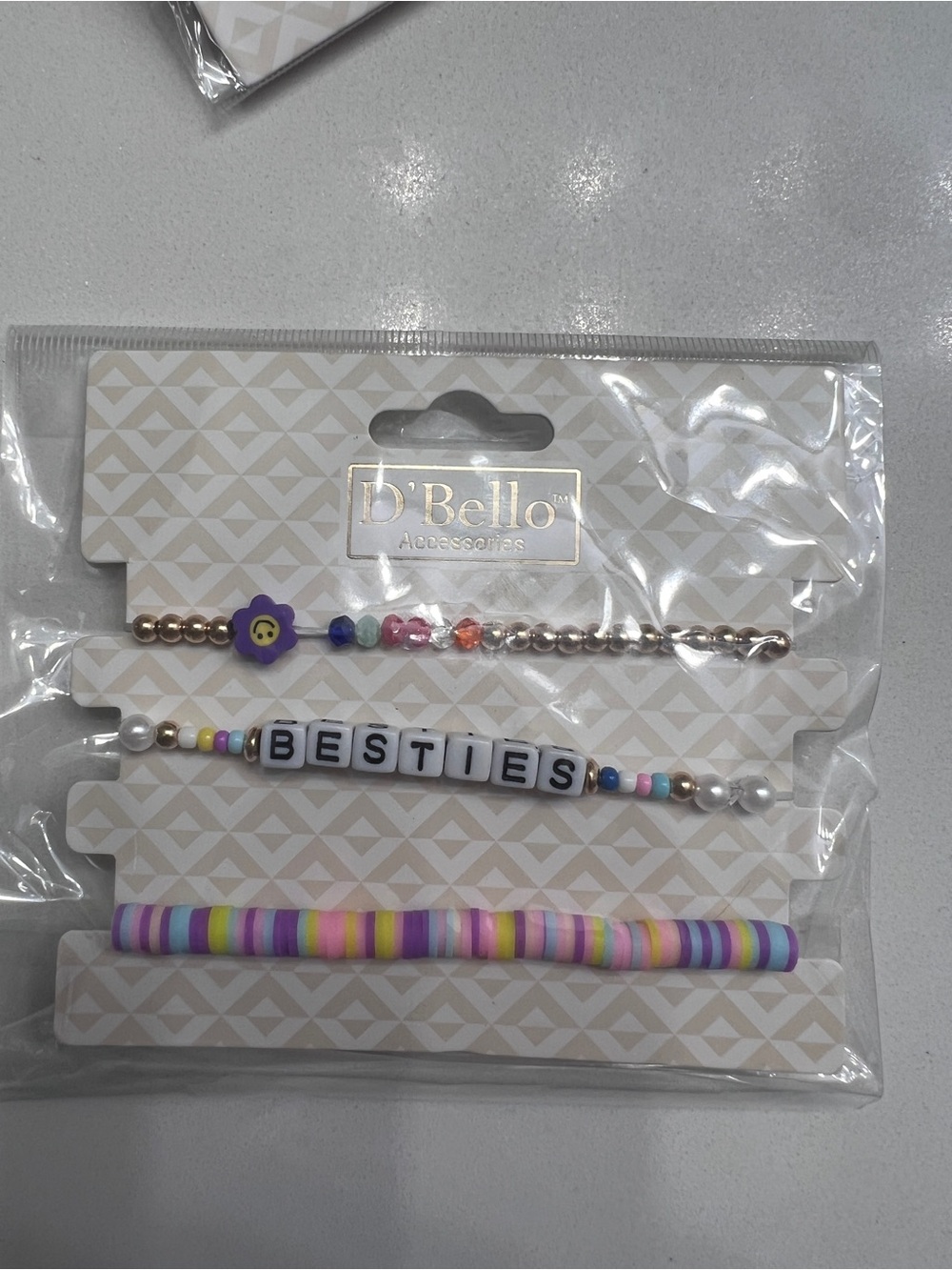 D’Bello  'Besties' Multicolor Beaded Bracelet Set